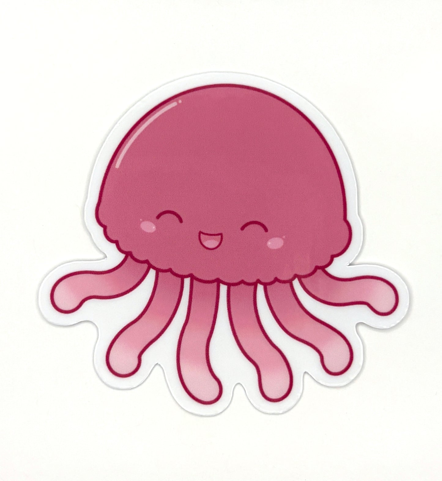 Giggly Jelly Fish Die Cut Sticker