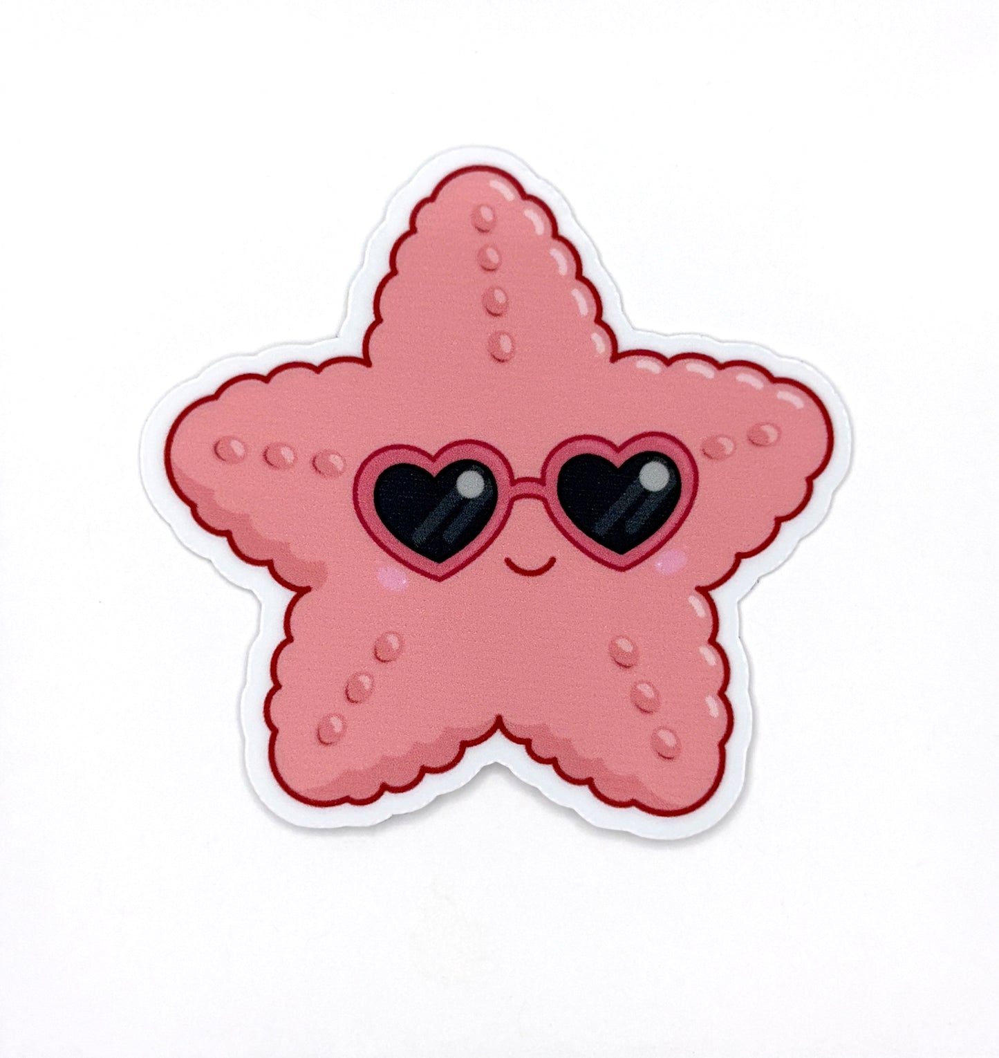 Sunny Starfish Die Cut Glitter Sticker