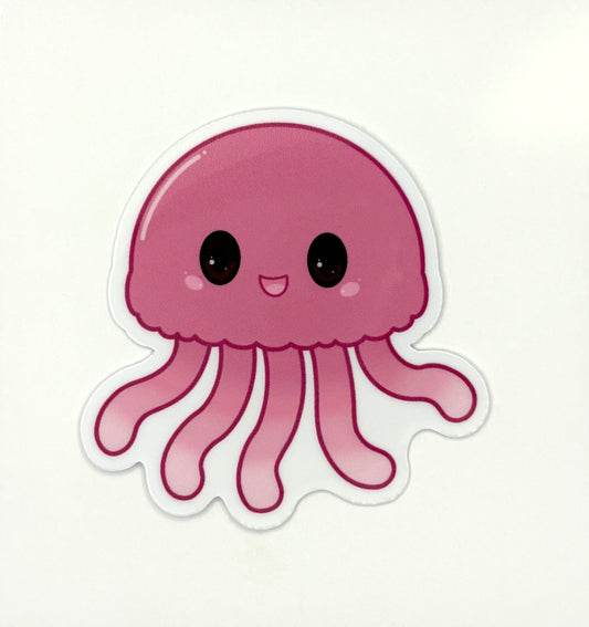 Lovable Jelly Fish Die Cut Sticker