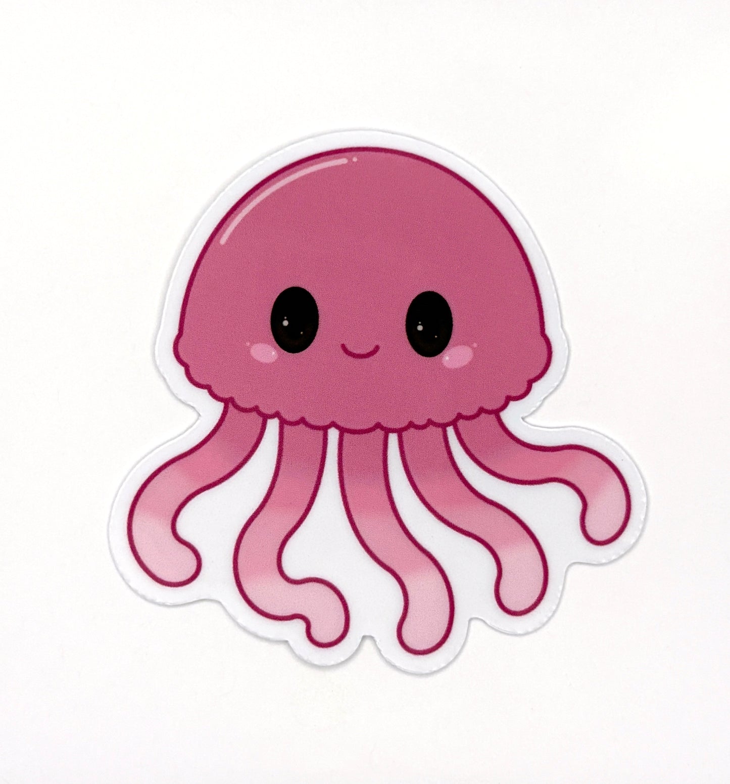 Happy Jelly Fish Die Cut Sticker