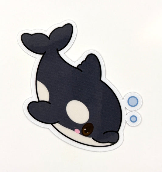 Diving Orca Die Cut Sticker