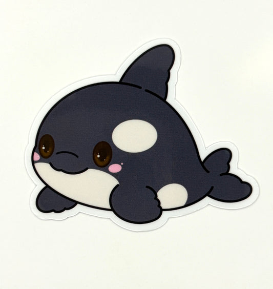 Orca Die Cut Glitter Sticker